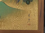 Mountainous Landscape, Suzuki Kiitsu (Japanese, 1796–1858), Pair of small sliding doors (kobusuma); ink, color, and gold flakes on silk, Japan